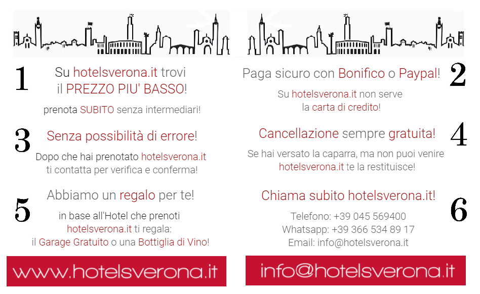 6 buoni motivi per prenotare su hotelsverona.it!