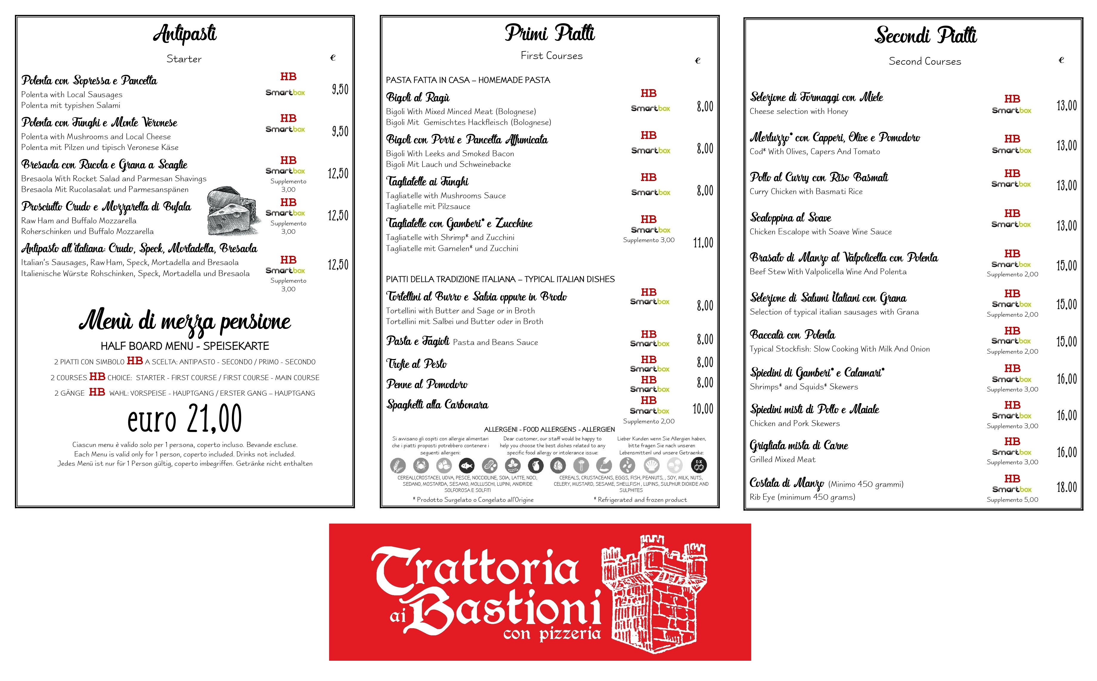 Nuovo Menù Autunno/Inverno alla Trattoria ai Bastioni! Nuovo Menù Autunno/Inverno alla Trattoria ai Bastioni!